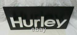 HURLEY reflective raised letter Store display 12 x 24 3D! Mirrored