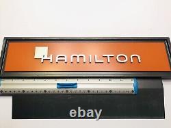 Hamilton Watch Original Store Case Display Sign Vintage Advertising