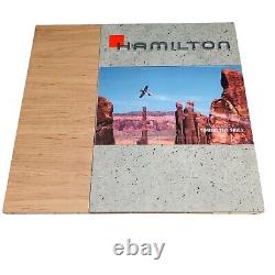 Hamilton Watch Store Case Display Sign 2020s Advertising Wood Reversible