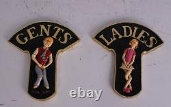 Hanging Restroom Male and Female Signs Ladies and Gents Bathroom Display Props