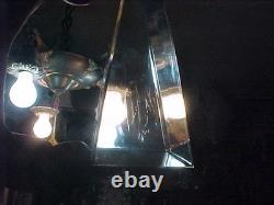 Hawkes Crystal Deep Etch Store Display Sign Paperweight Rare Near Mint Free S&h