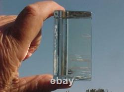Hawkes Crystal Deep Etch Store Display Sign Paperweight Rare Near Mint Free S&h