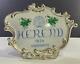 Herend Porcelain Dealer Advertising Store Sign Green Chinese Bouquet Pattern