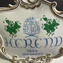 Herend Porcelain Dealer Advertising Store Sign Green Chinese Bouquet Pattern