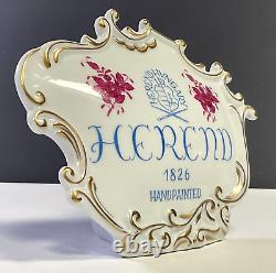 Herend Porcelain Dealer Advertising Store Sign Raspberry Chinese Bouquet Pattern