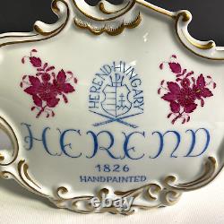 Herend Porcelain Dealer Advertising Store Sign Raspberry Chinese Bouquet Pattern