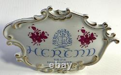 Herend Porcelain Dealer Advertising Store Sign Raspberry Chinese Bouquet Pattern