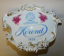 Herend Porcelain Dealer/ Store Display Sign, 1826, Hungary, Handpainted