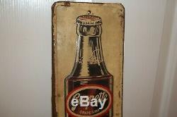 Htf Vintage Grapette Soda Advertising Wall Thermometer Metal Store Sign Display