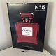 Huge Chanel Store Display Sign Double Sided Advertising No 5 Red Parfume Limited