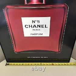 Huge Chanel Store Display Sign Double Sided Advertising No 5 Red Parfume Limited