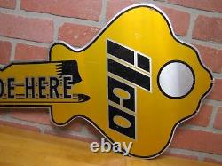 ILCO KEYS MADE HERE 2x Hardware Store Display Advertising Figural Trade Sign