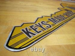 ILCO KEYS MADE HERE 2x Hardware Store Display Advertising Figural Trade Sign