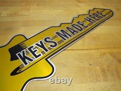 ILCO KEYS MADE HERE 2x Hardware Store Display Advertising Figural Trade Sign