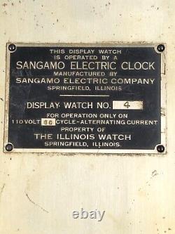 ILLINOIS WRIST WATCH 1930s JEWELRY STORE DISPLAY WALL CLOCK