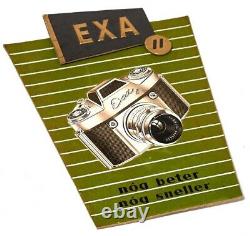 Ihagee Exa Shop Display Dutch Advertising Exa II Camera Zeiss Tessar 50mm Lens