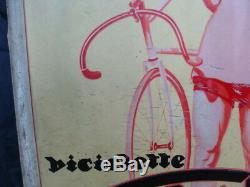 Insegna Biciclette Wolsit Gomme Pirelli Girardengo Old Sign