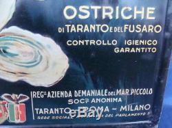 Insegna Ostriche DI Taranto Old Sign Vintage Targa Cartello Made In Italy