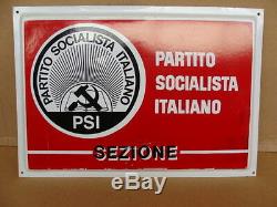 Insegna Psi Partito Socialista Italiano Vintage Sign Plastic