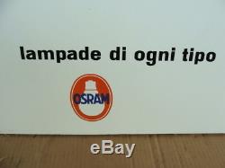 Insegna Smaltata Osram Lampadine Targa Cartello Old Sign Smalterie Lombarde