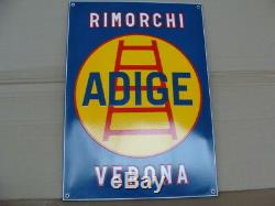 Insegna Smaltata Rimorchi Adige Verona Per Camion Sign