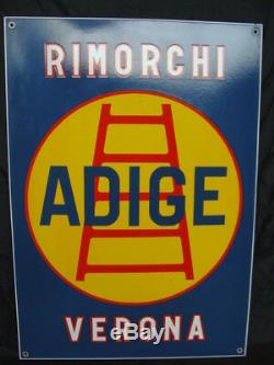 Insegna Smaltata Rimorchi Adige Verona Per Camion Sign