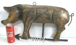 Iron Pig Trade Store Display Advertisement Sign With Direction Arrow