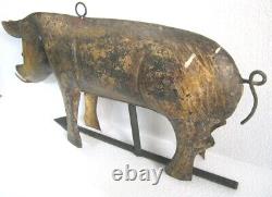 Iron Pig Trade Store Display Advertisement Sign With Direction Arrow