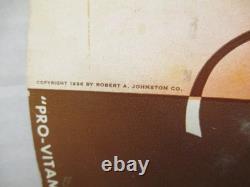 JOHNSTON 1936 chocolate milk bottle store display sign SUNSHINE MAN ad character