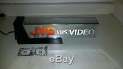 JVC VHS VIDEO LIGHTED STORE DISPLAY SIGN. WOW. A must for RARE VHS FANS. HEAVY