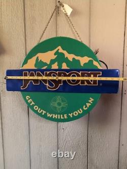 Jansport Store Display Sign Get Out. 18 x 23 Vintage 1994 Hardwired