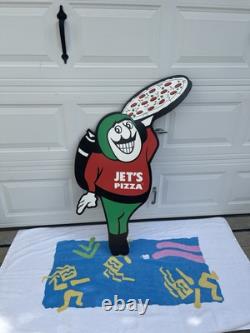 Jets Pizza Rocket Man Mascot Sign Store Display Jetpack Original Large