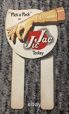 Jic Jac Soda Sign Antique 1920s Sexy Glove Store Display Original Grocery Rare