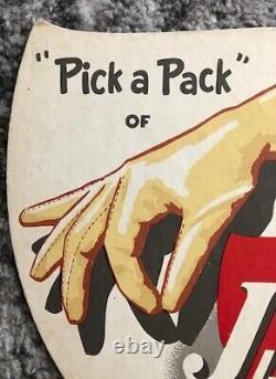 Jic Jac Soda Sign Antique 1920s Sexy Glove Store Display Original Grocery Rare