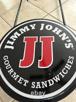 Jimmy John's Store Double Sided Light Up Display Sign 23 With Hanging Stand