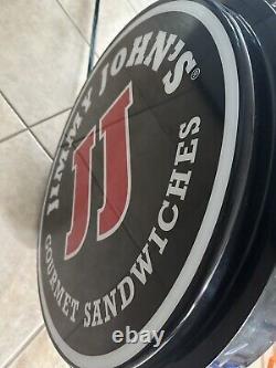 Jimmy John's Store Double Sided Light Up Display Sign 23 With Hanging Stand