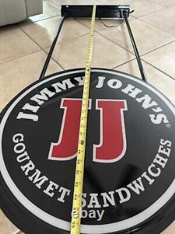 Jimmy John's Store Double Sided Light Up Display Sign 23 With Hanging Stand