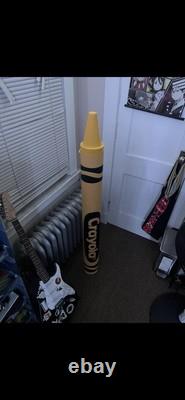 Jumbo Crayola Crayon 47 Huge Large Rare Yellow Advertisement