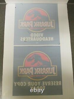 Jurassic Park 1993 Vintage Vhs Store Sign Poster Display Complete Marketing Kit