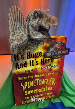 Jurassic Park 3 Store Display Sign Toys R Us SPINOSAURUS-RARE 44.5 X 23.5 X 3 Jurassic Park 3 Store Display Sign Toys R Us SPINOSAURUS-RARE 44.5 X 23.5 X 3