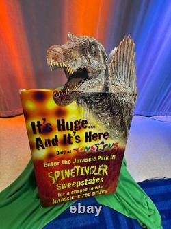 Jurassic Park 3 Store Display Sign Toys R Us SPINOSAURUS-RARE 44.5 X 23.5 X 3 Jurassic Park 3 Store Display Sign Toys R Us SPINOSAURUS-RARE 44.5 X 23.5 X 3