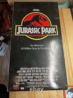 Jurassic Park Hanging Display VHS Cover Box 1994 SHIPPED FLAT HAS WEAR
