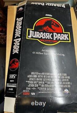 Jurassic Park Hanging Display VHS Cover Box 1994 SHIPPED FLAT HAS WEAR