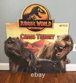 Jurassic World Chaos Theory Movie Store Display Promo Sign Signage Netflix