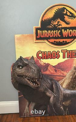 Jurassic World Chaos Theory Movie Store Display Promo Sign Signage Netflix