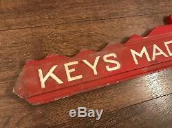 Keil Big Metal Key Store Display Locksmith Sign Wall Mount Charlestown Nh