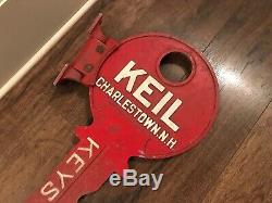 Keil Big Metal Key Store Display Locksmith Sign Wall Mount Charlestown Nh