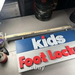 Kids Footlocker Store Display Sign Metal Wood 34x16 Sneaker Head Hypebeast