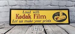 Kodak A-120 1920s- 1930's Film Advertising Framed Sign Advertisement