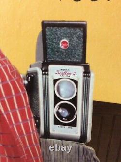 Kodak cardboard stand up sign ca. 1951, Life Size (Film & Kodet lens camera)